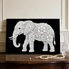 DIY Pearl Painting Elephant for Home Wall Decor with Frame(20x30cm)