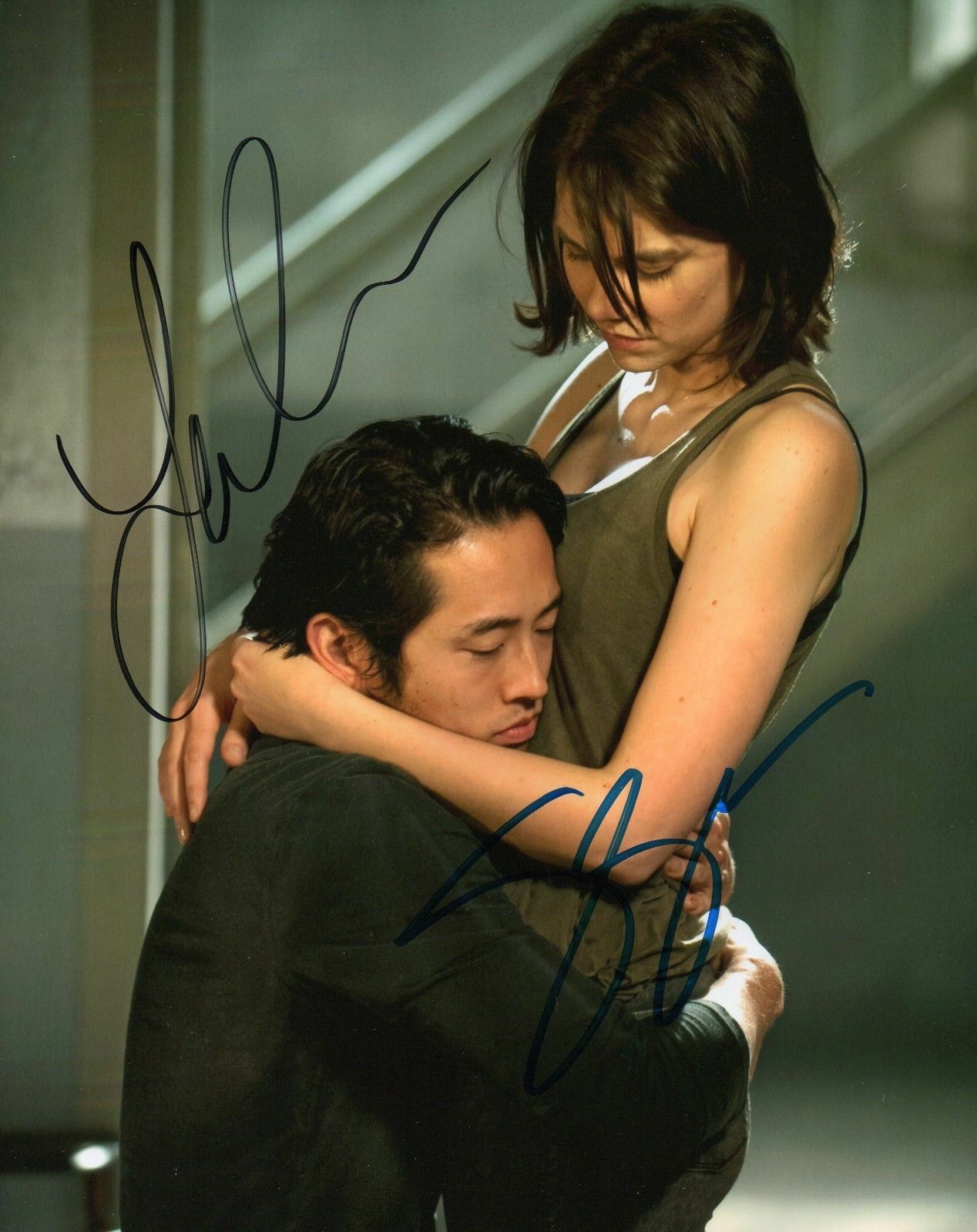 THE WALKING DEAD - YEUN & COHAN AUTOGRAPHED SIGNED A4 PP POSTER Photo Poster painting PRINT 1