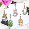 5Pcs DIY Diamond Painting Cat Keychain