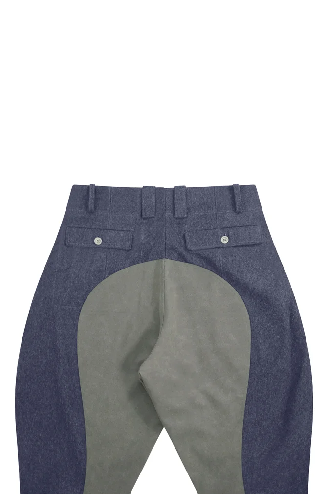   Luftwaffe German M1944 Blue Grey Wool Mounted Troops Riding Breeches German-Uniform