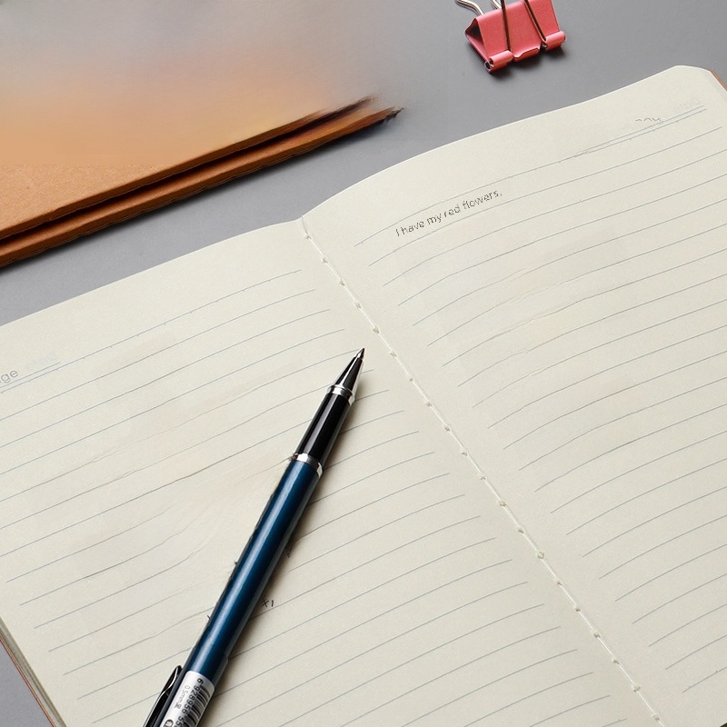 B5 Student Workbook Cowhide Paper Stitched Notebook Diary Practice Book Office Stationery