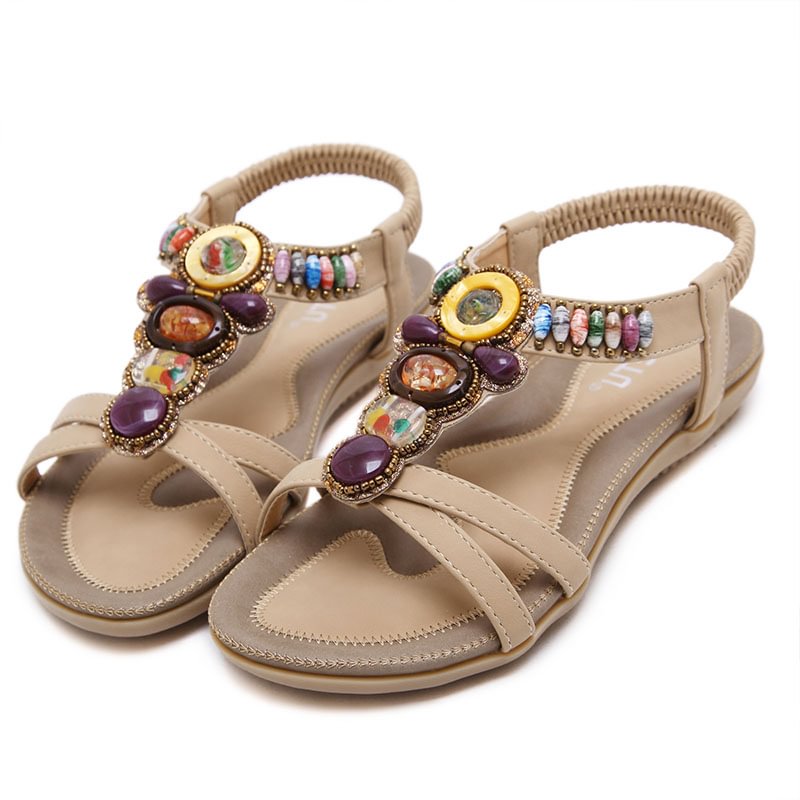 Women's Rhinestone Beaded Sandals