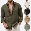  Camicia da uomo a maniche lunghe con doppio taschino