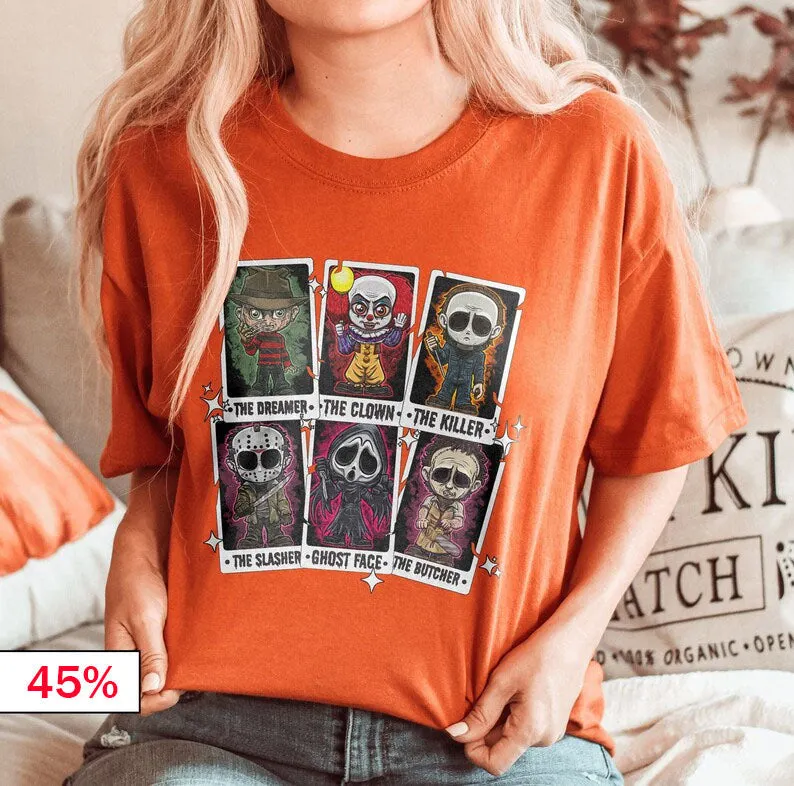 Comfort Colors&reg; Retro Halloween Characters Tarot Card shirt
