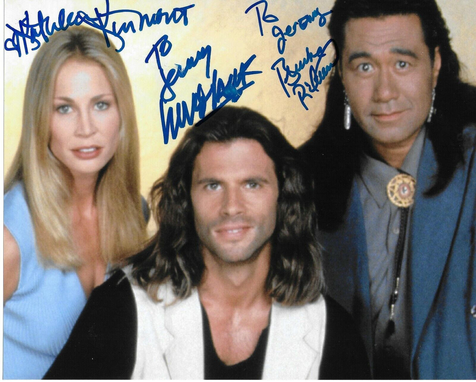 Renegade cast of 3 Original Autographed 8X10 Photo Poster painting (Personalized to Jeremy)