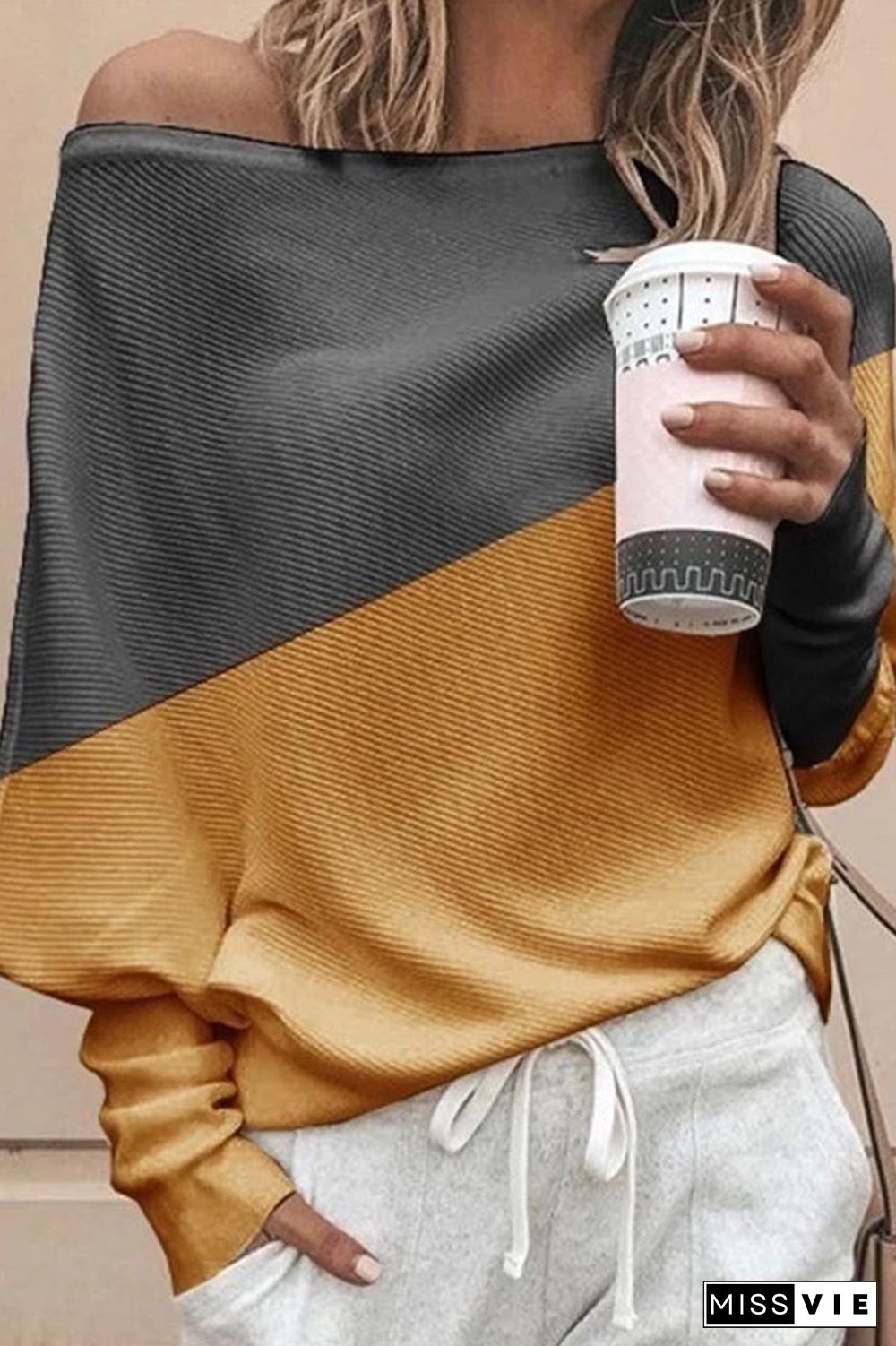 Casual Comfy Off Shoulder Top