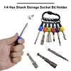 6pcs/Set 1/4 Inch Hex Shank Screwdriver Bits Holder Keychain Portable Hand Tool