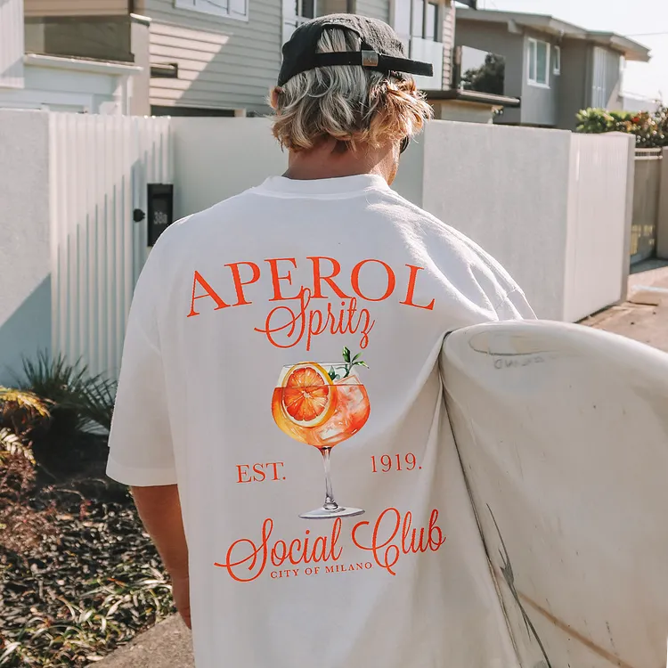 Aperol Spritz Est. 1919 Social Club City Of Milano Printed Men's T-shirt