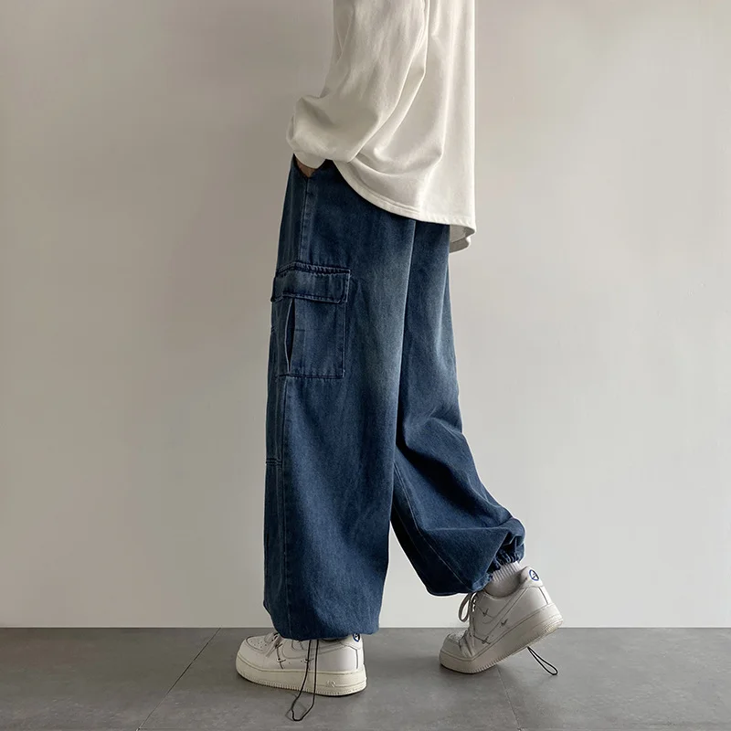 Multi Pockets Vintage Cargo Jeans / DarkAcademias /Darkacademias