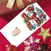 (US Only)6PCS DIY Xmas Snowman Diamond Art Greeting Cards Congratulations Cards & Gifts
