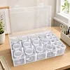 12Psc Pumpkin +12Pcs Round Bottles Diamond Painting Containers Multi Purpose Portable Plastic Case Box with Stickers & Compartments Arts Crafts Storage Bottle for Hardware Rhinestone (12PCS)