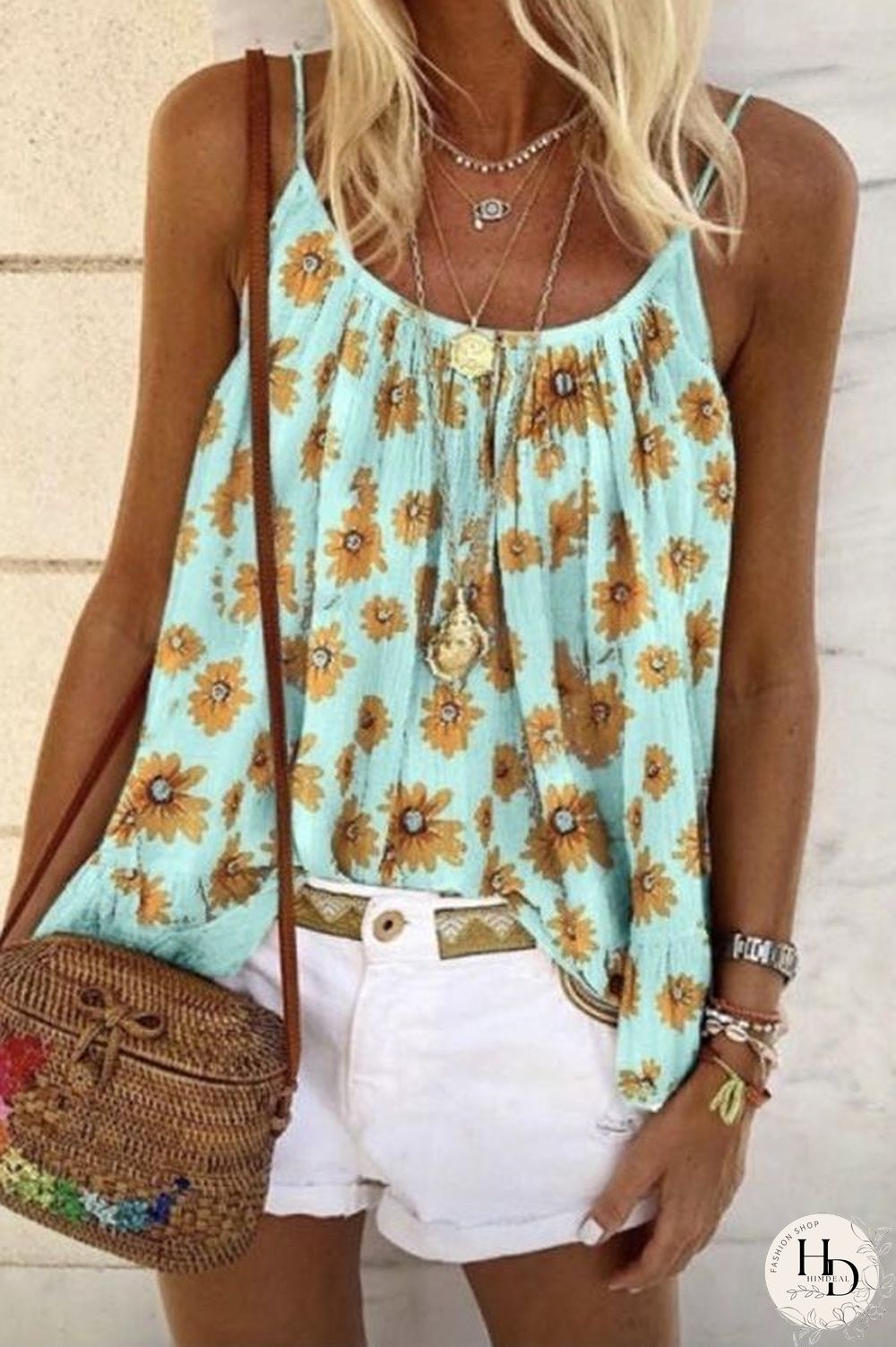 Casual Flower Printed Camisole (6 Colors) P10513