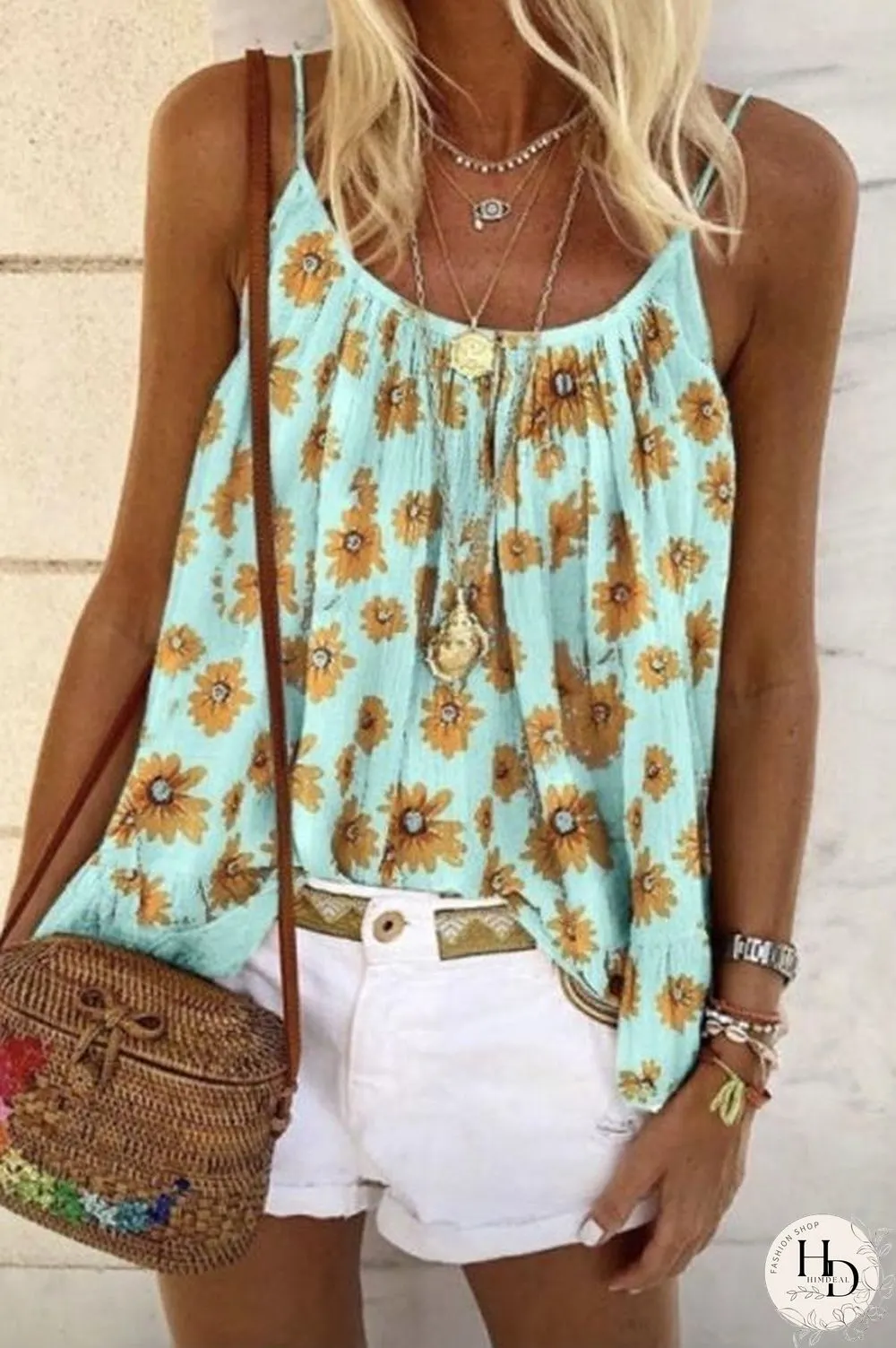 Casual Flower Printed Camisole (6 Colors) P10513