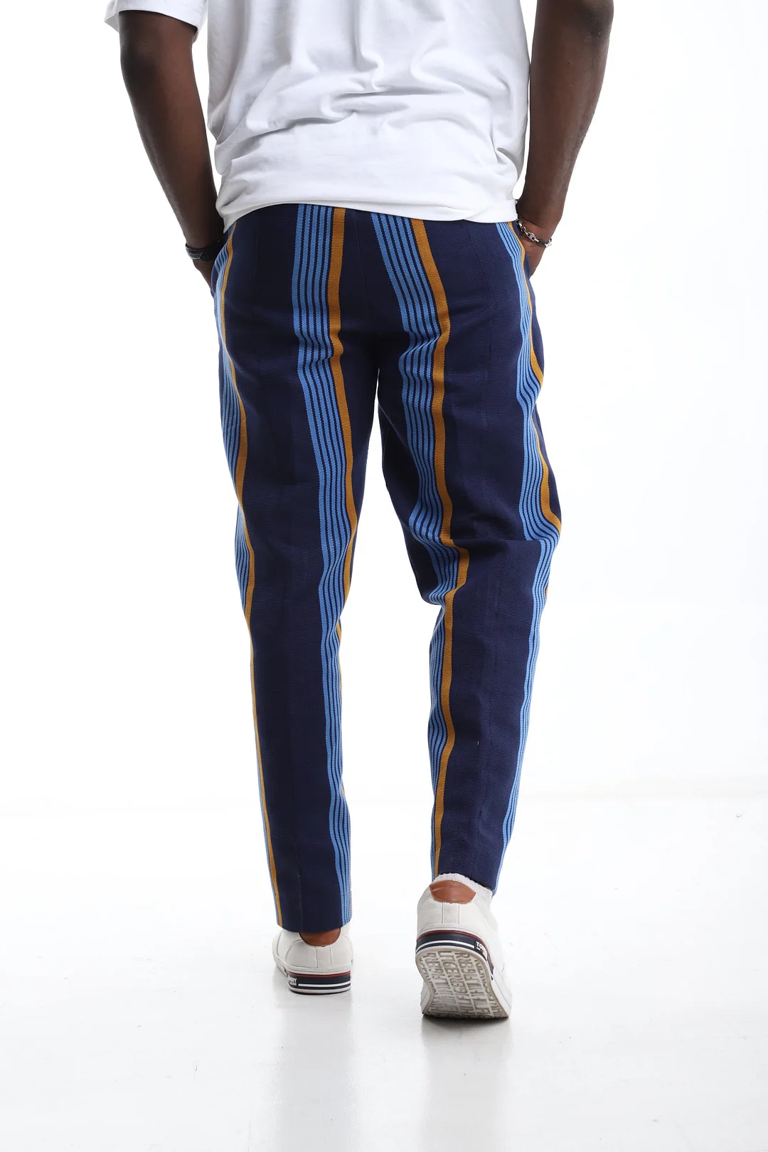 Midnight Pulse Aso-Oke Trousers-INSPIREUSE