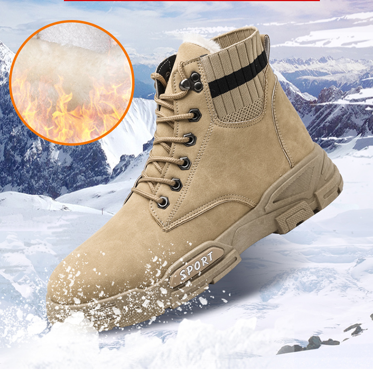 K05P35 Outdoor Plus Cotton Waterproof High-top Snow Boots-dark style-men's clothing-halloween