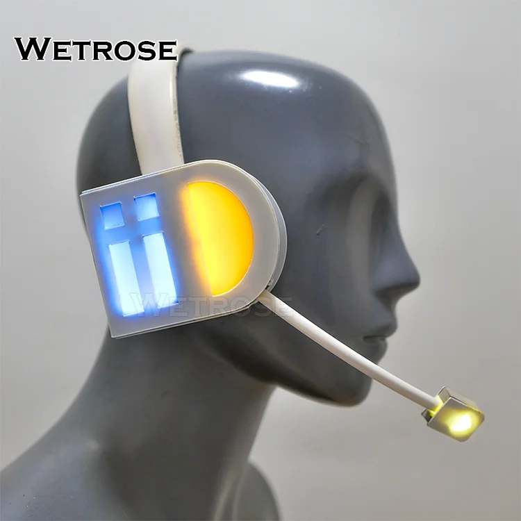 【Wetrose】Kagamine Rin Len Led Light Earphone Cosplay Props Head Gear Headphone Headwear Model Accessory Hairband