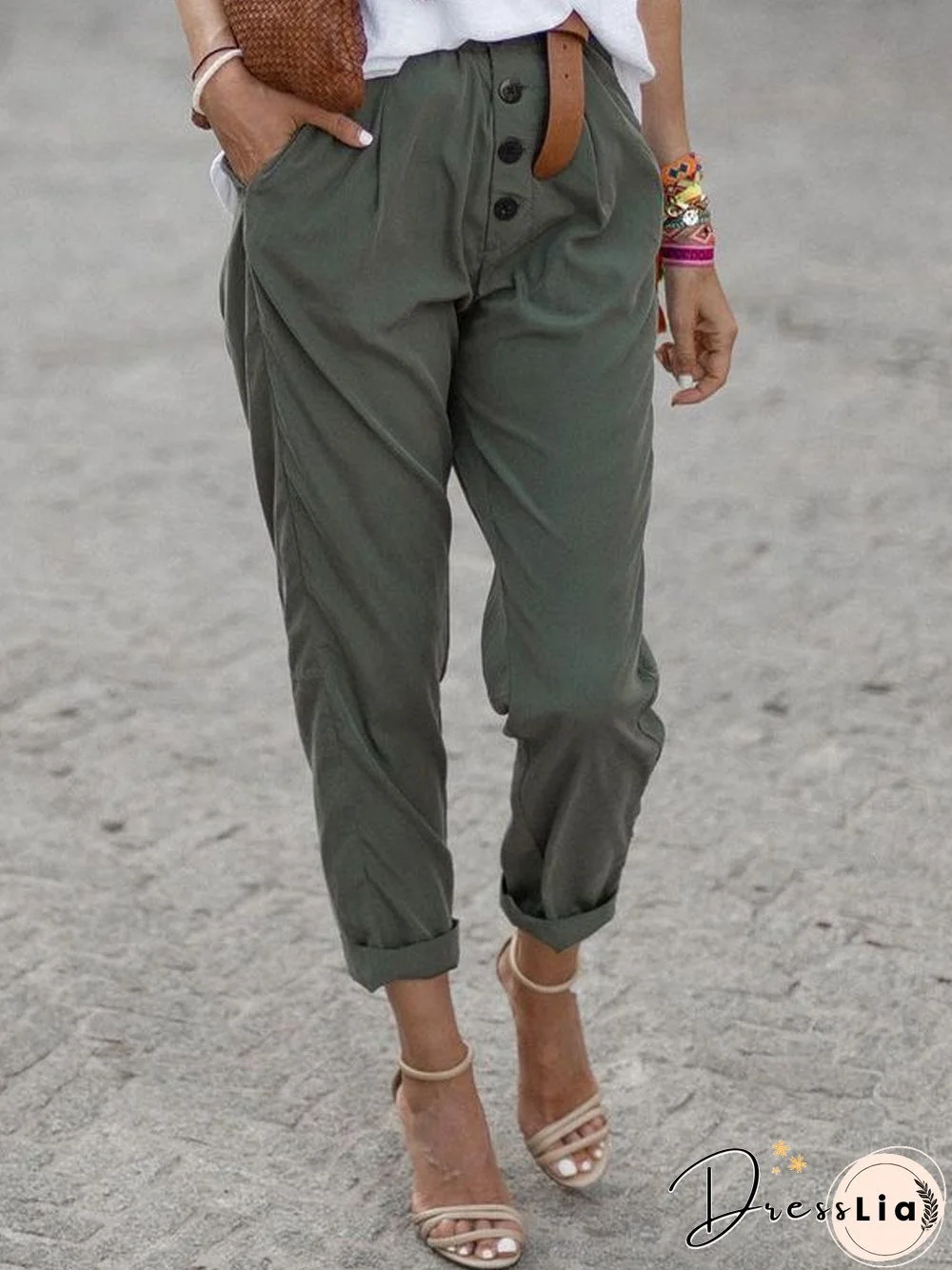 Casual Cotton-Blend Pants