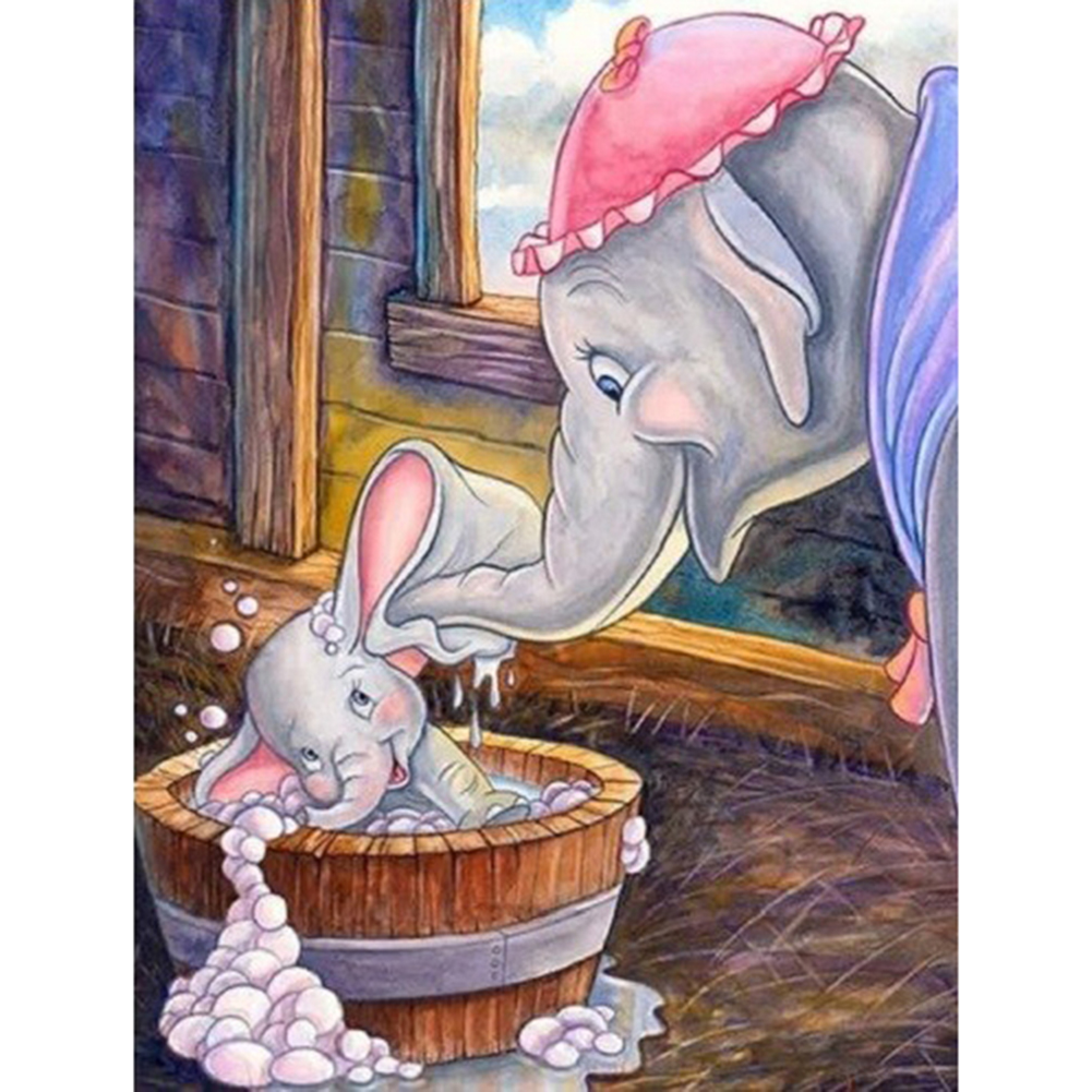 

Elephant Playing - Round Drill Diamond Painting - 30*40CM, 501 Original