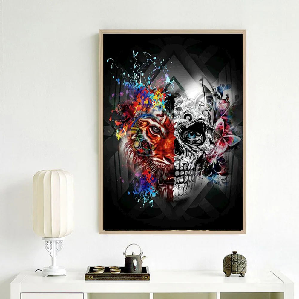 5D DIY Full Drill Diamond Painting Skull Cross Stitch Embroidery Home Decor