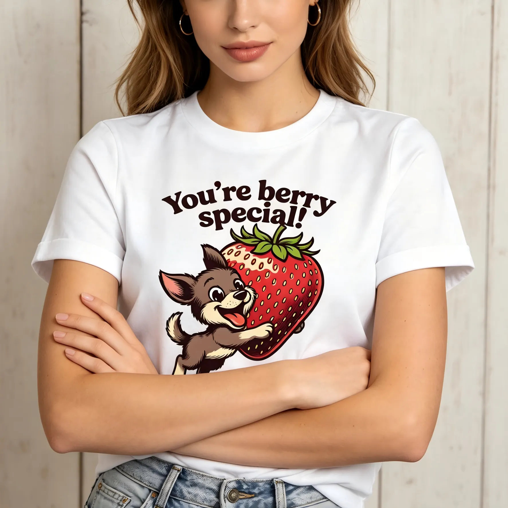 "You're Berry Special" Funny Puppy Dog Graphic T-Shirt for Women