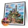 Haus am Meer - Rundbohrer Diamantmalerei - 50*50cm