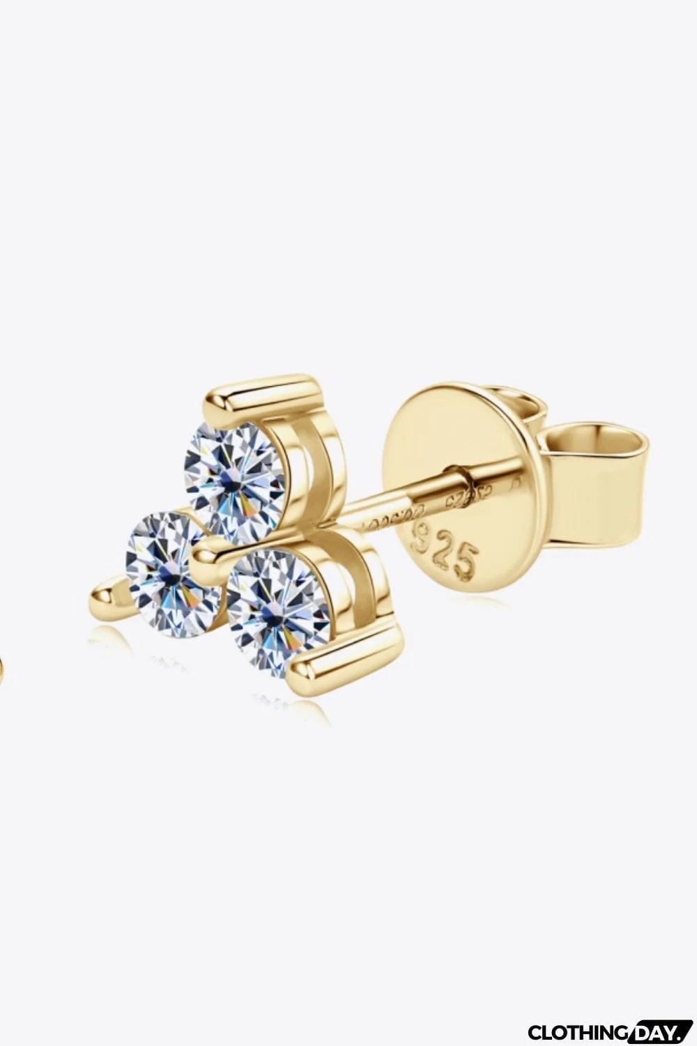 Moissanite 925 Sterling Silver Stud Earrings