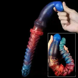 pornhint Pornhint 36cm Super Long Streamer Color Double Dildo Fishbone Shape Anal Plug Sex