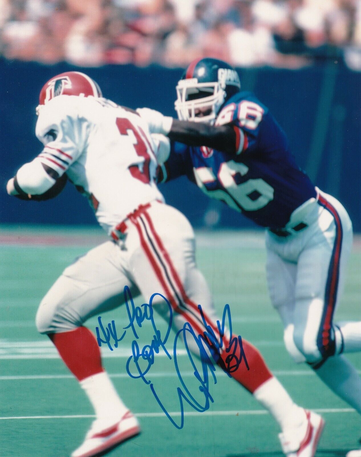 WILLIAM ANDREWS ATLANTA FALCONS 4 X PRO BOWL ACTION SIGNED 8x10 Photo Poster painting