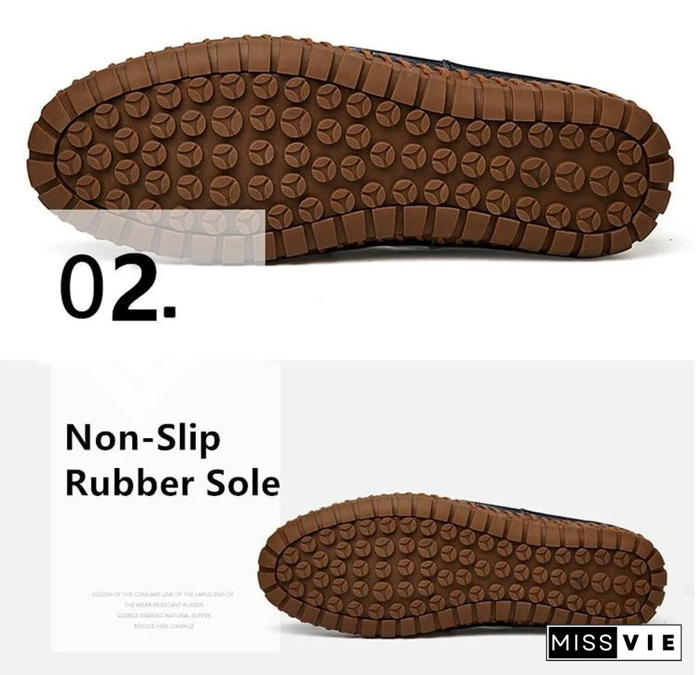 Leather Men Shoes Slip On Shoes Leather Loafers Mens Moccasins Shoes Italian Designer Shoes