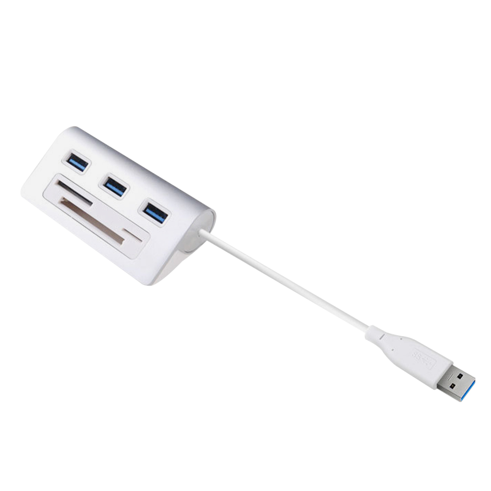 

6 in 1 USB 3.0 HUB CF SD TF Card Reader 3 Ports USB Adapter for Laptop PC, 501 Original