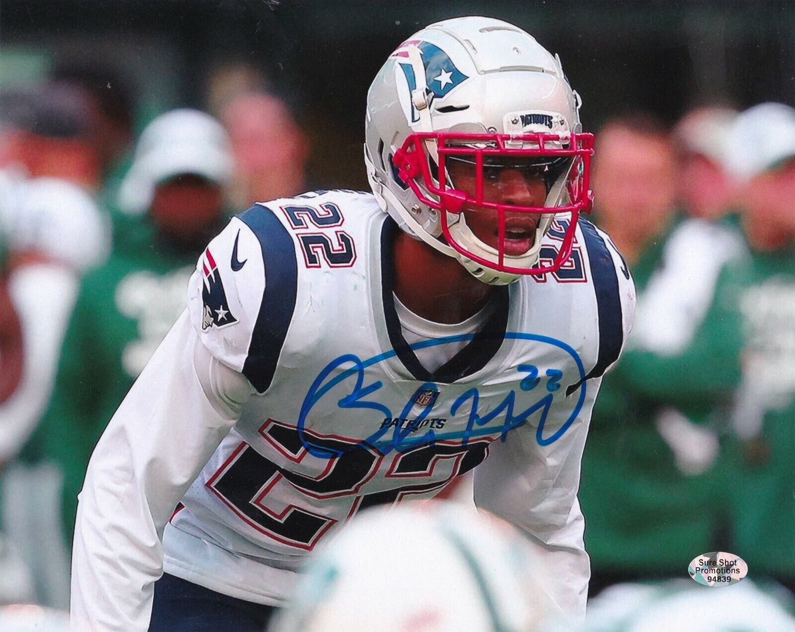 OBI MELIFONWA NEW ENGLAND PATRIOTS ACTION SIGNED 8x10