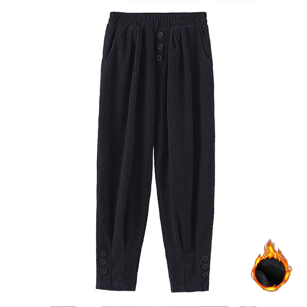 Pants Women Solid Harem Button New Arrival Corduroy Fashionable Ulzzang BF Large Size 4XL Beam Feet Pant Womens Casual Hot Daily