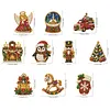 10PCS DIY Pearl Diamond Painting Christmas Fridge Magnets, Sparkling Rhinestone Refrigerator Magnet Craft Kit for Home Decor & Gifts