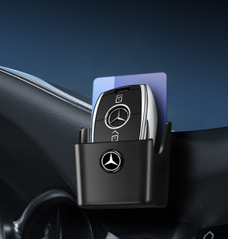 Car dashboard key and card storage holder