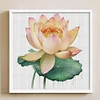 >SALE<Full Embroidery Eco-cotton Thread 11CT Printed Lotus Flower Cross Stitch 40x40cm