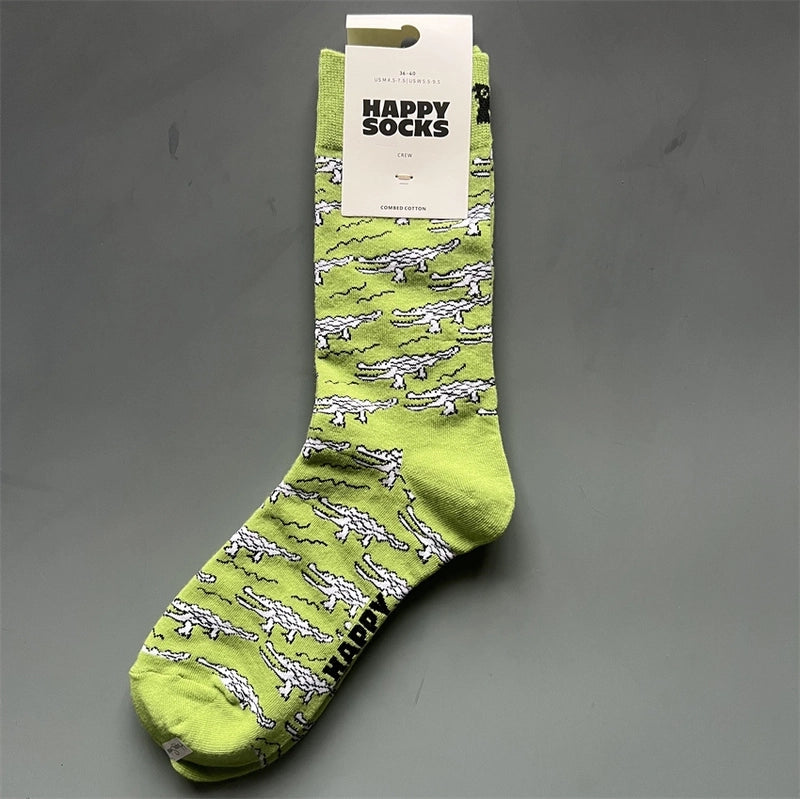 Women’s Vacation Minimalist Polka Dots Cotton Crew Socks A Pair