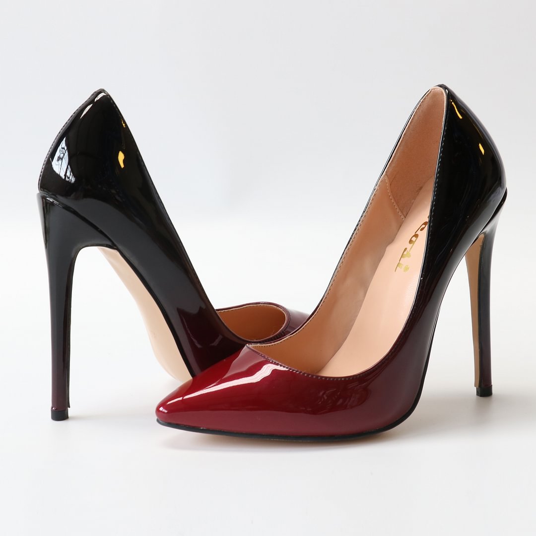 3.94" Gradient Color Heels Party Daily Pumps-vocosishoes