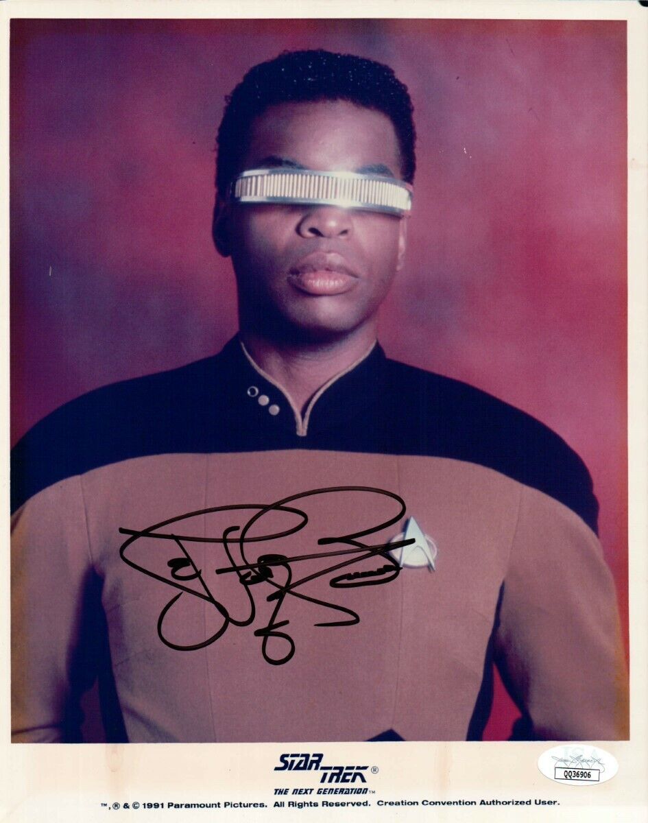 LeVar Burton Signed Autographed 8X10 Photo Poster painting Star Trek TNG La Forge JSA QQ36906