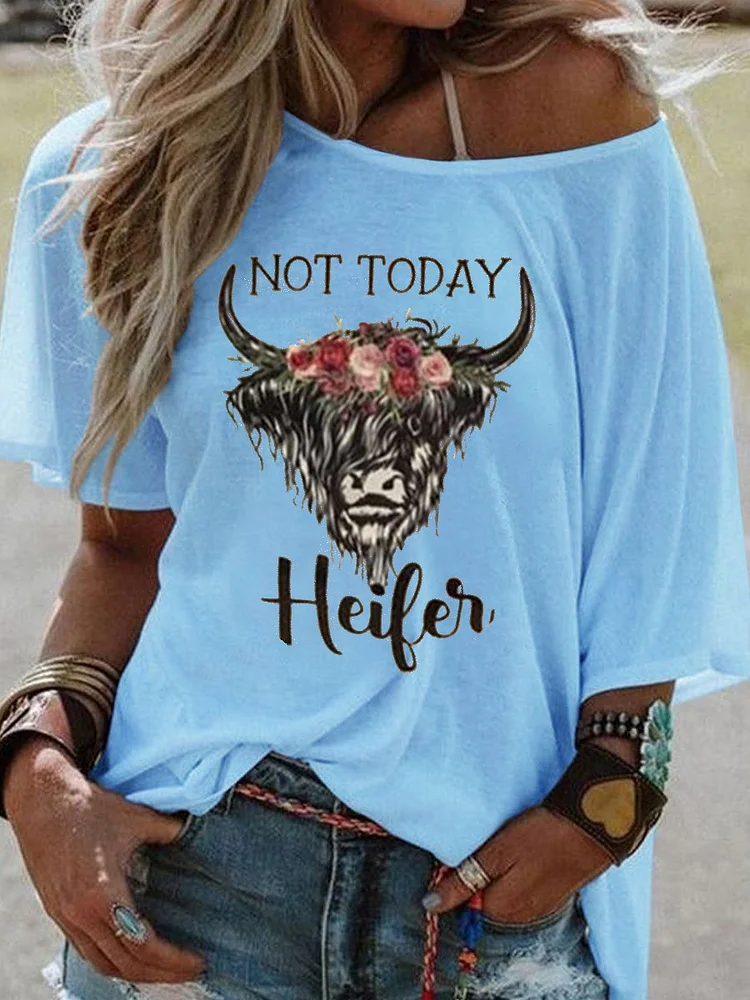 Bestdealfriday Not Today Heiles Scoop Neckline Holiday Cotton Blend Woman's T-Shirts