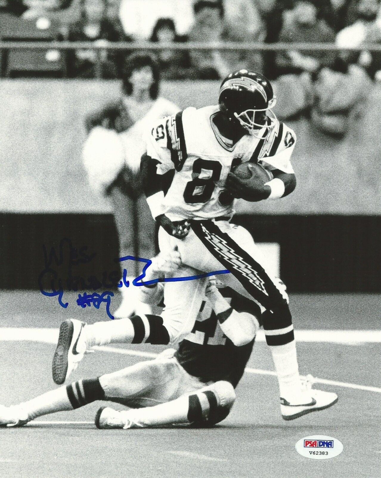 Wes Chandler Signed Chargers 8x10 Photo Poster painting PSA/DNA COA Picture Auto'd Air Coryell 4