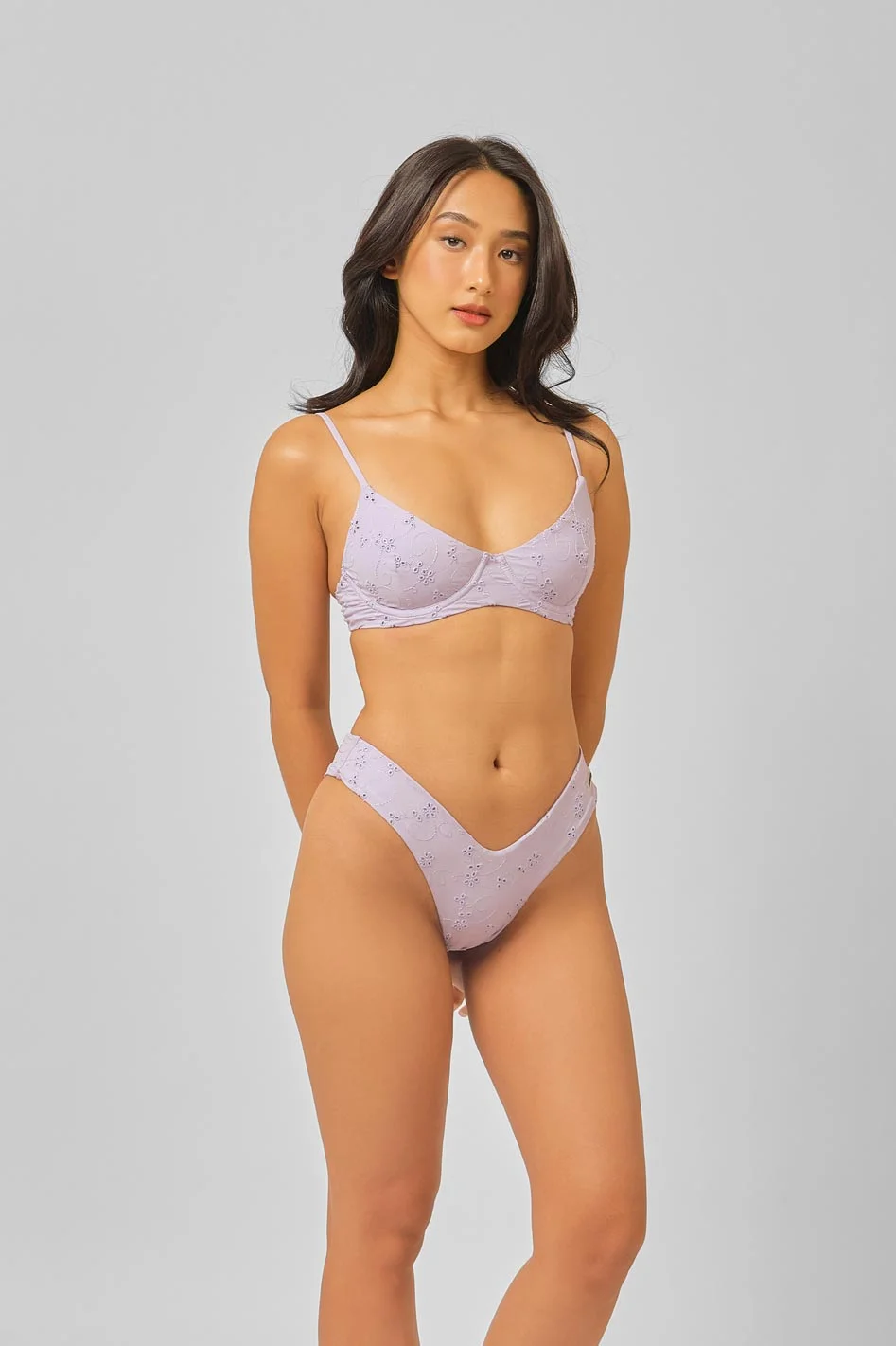 Stassy Cheeky Bottoms / Lavender Eyelet FINAL SALE