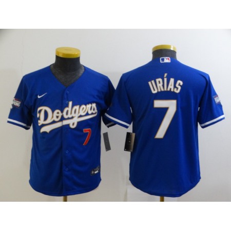Youth Los Angeles Dodgers #7 Julio Urias Royal Cool Base Stitched Baseball Jersey JR7E