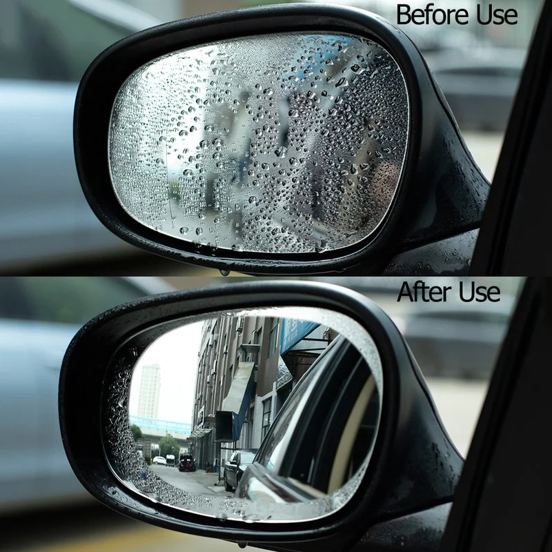 2 Pcs Car Rainproof Clear Film