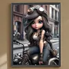 >SALE<5D DIY Full Round Drill Diamond Painting Girl Kit Home Decor Art Craft 30x40cm
