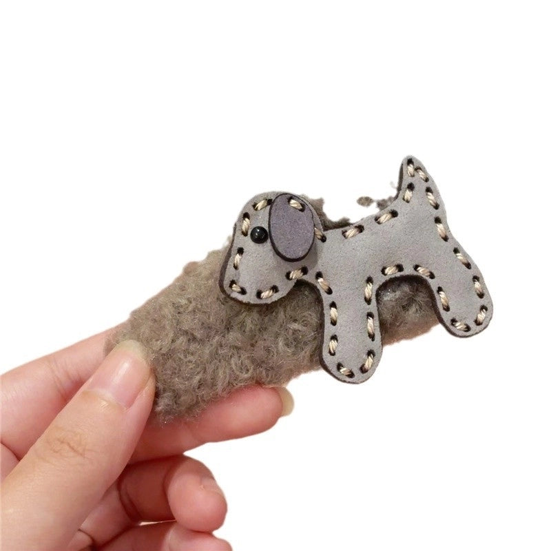 Cute Women’s Dog Plush Hair Clip Hair Claws