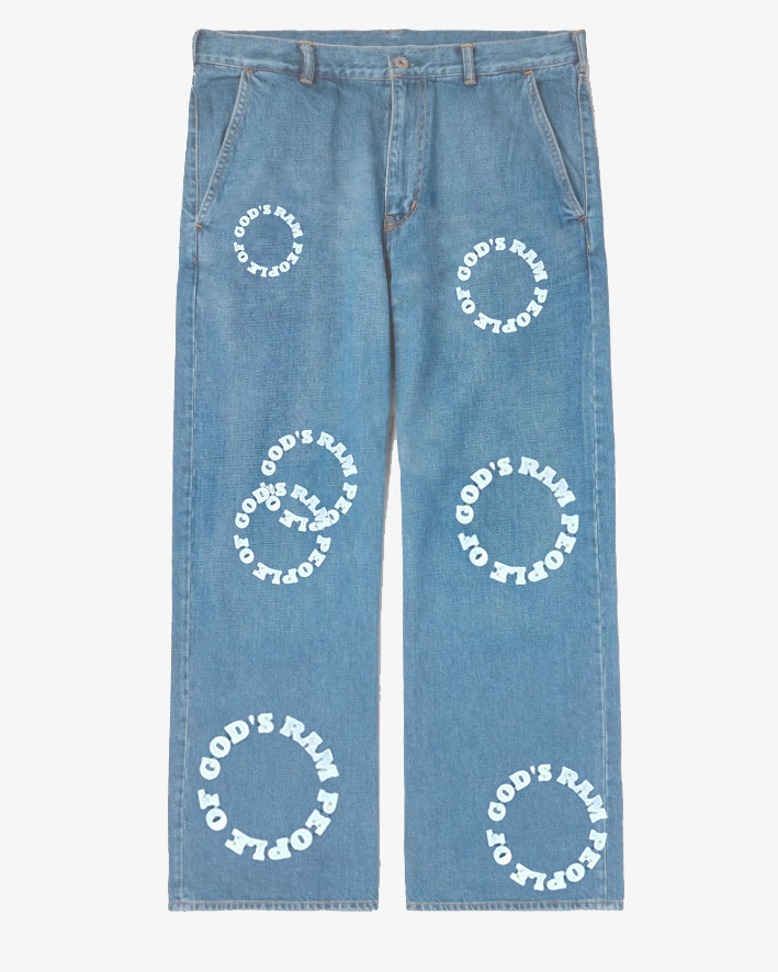 Plus Size Boys 2025 Fashion Street Creative Round English Print Jeans