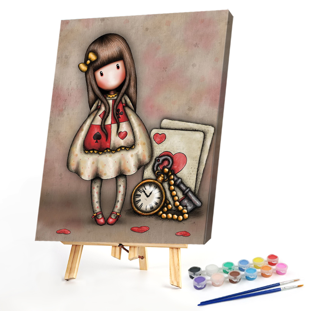 

40*50CM - Paint By Numbers - Poker Girl, 501 Original