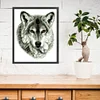 Wolf - 9CT Partial Beaded Cross Stitch Kit(28x34cm)