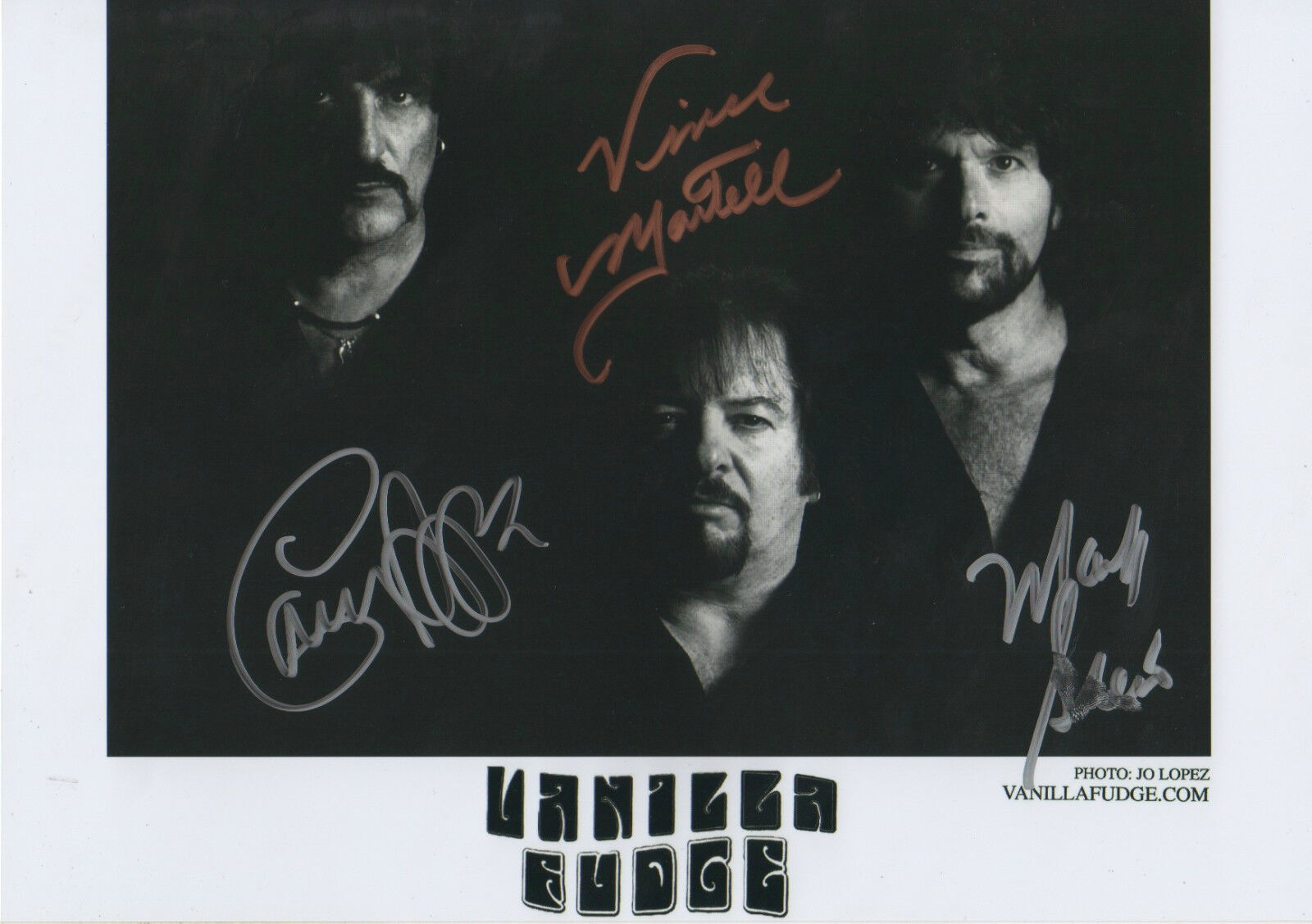 Vanilla Fudge Band full signed 8x12 inch Photo Poster painting autographs