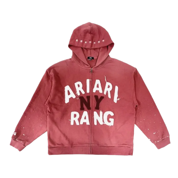 BTS Arirang World Tour NYC Zip-up Hoodie (Red)